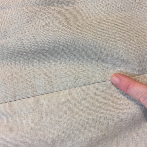 Vintage lined linen skirt light khaki - Picture 10 of 16